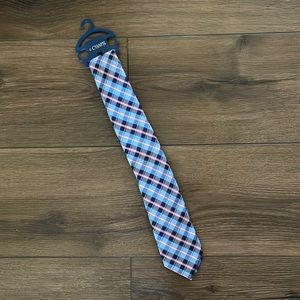 Boys Navy & Pink Plaid Tie NWT!